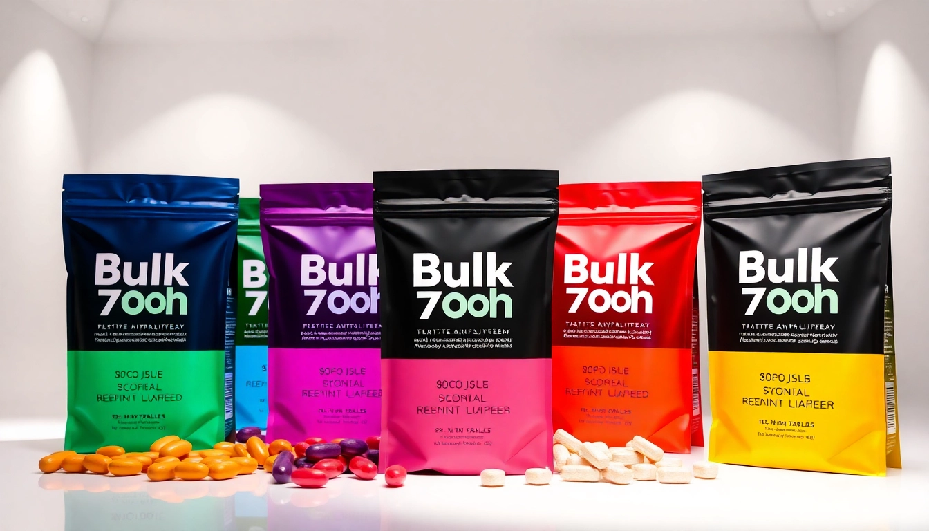 Showcasing Bulk 7oh tablets in a premium package, highlighting their vibrant colors and quality.