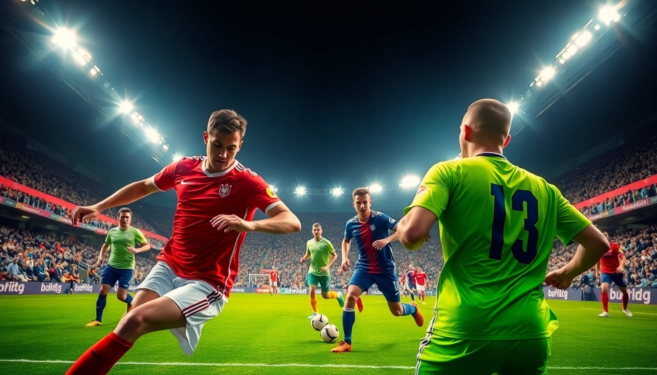 Experience thrilling judi bola terpercaya bets with action-packed soccer moments in vibrant stadium settings.